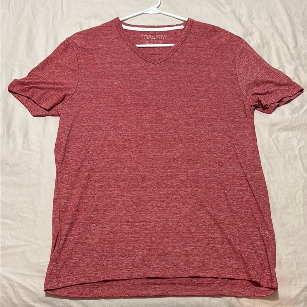 Banana Republic Red Short Sleeve Tee